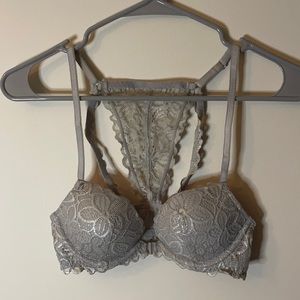 Bra metallic gray